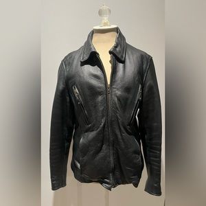Milwaukee Leather jacket . Black with a zip out liner